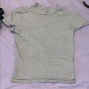 Black and white striped mini T-shirt